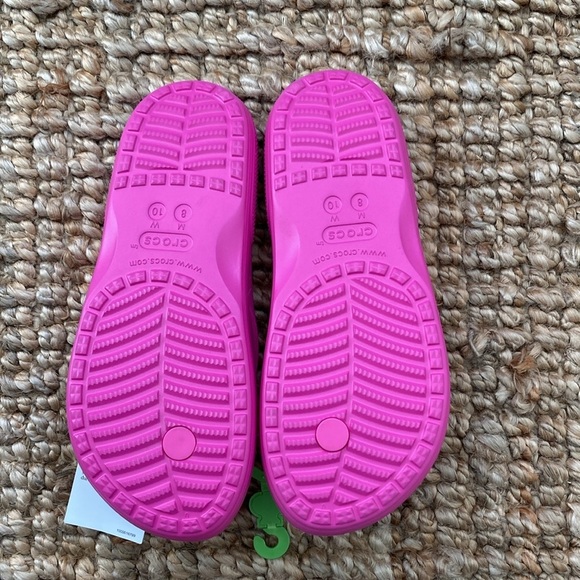 Crocs Unisex Classic Flip Flop Pink M8 W10 NWT - Picture 2 of 6